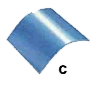 Type C Curve-plus-tangent with curve limited to 60 degrees. Tangent may not constitute more than 1/3 of the total girth