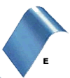 Type E Curve-plus-tangent type has a tangent not more than twice the curve and curved portion not exceeding 90 degrees of arc