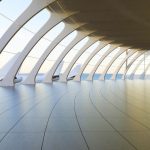 Curved glass in Airport