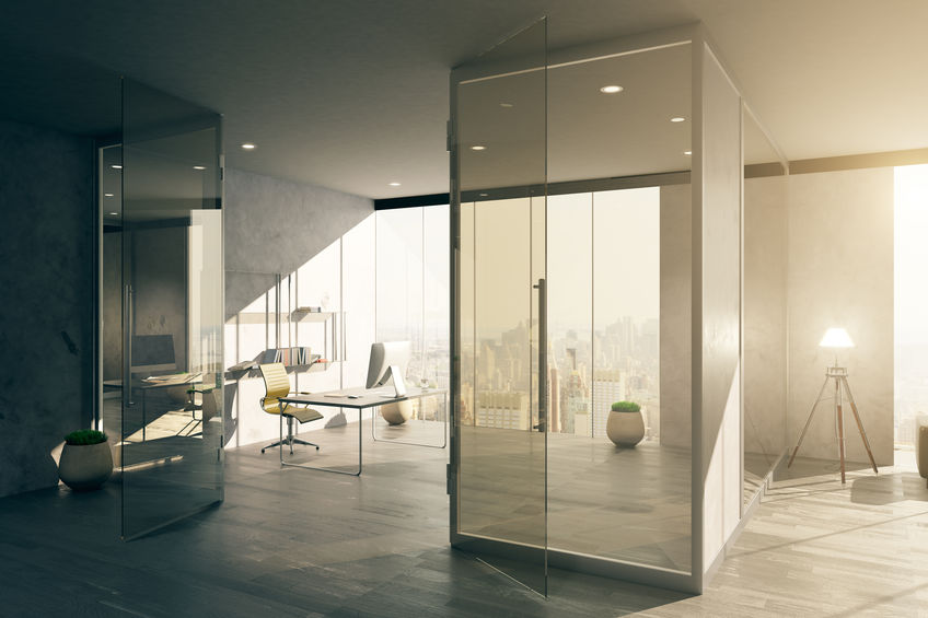 Glass Doors in office building