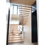 glass railing stairs