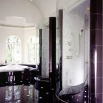 Shower door with laminated glass