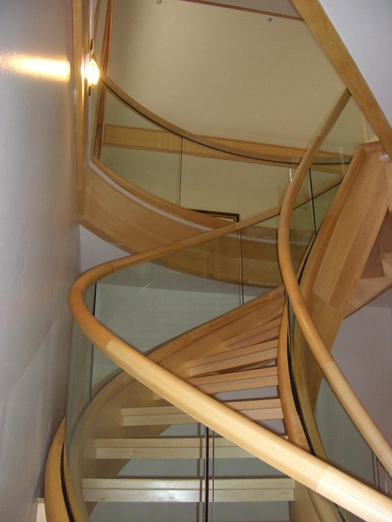 Glass rails in home