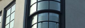Curved glass window for architectural glass design
